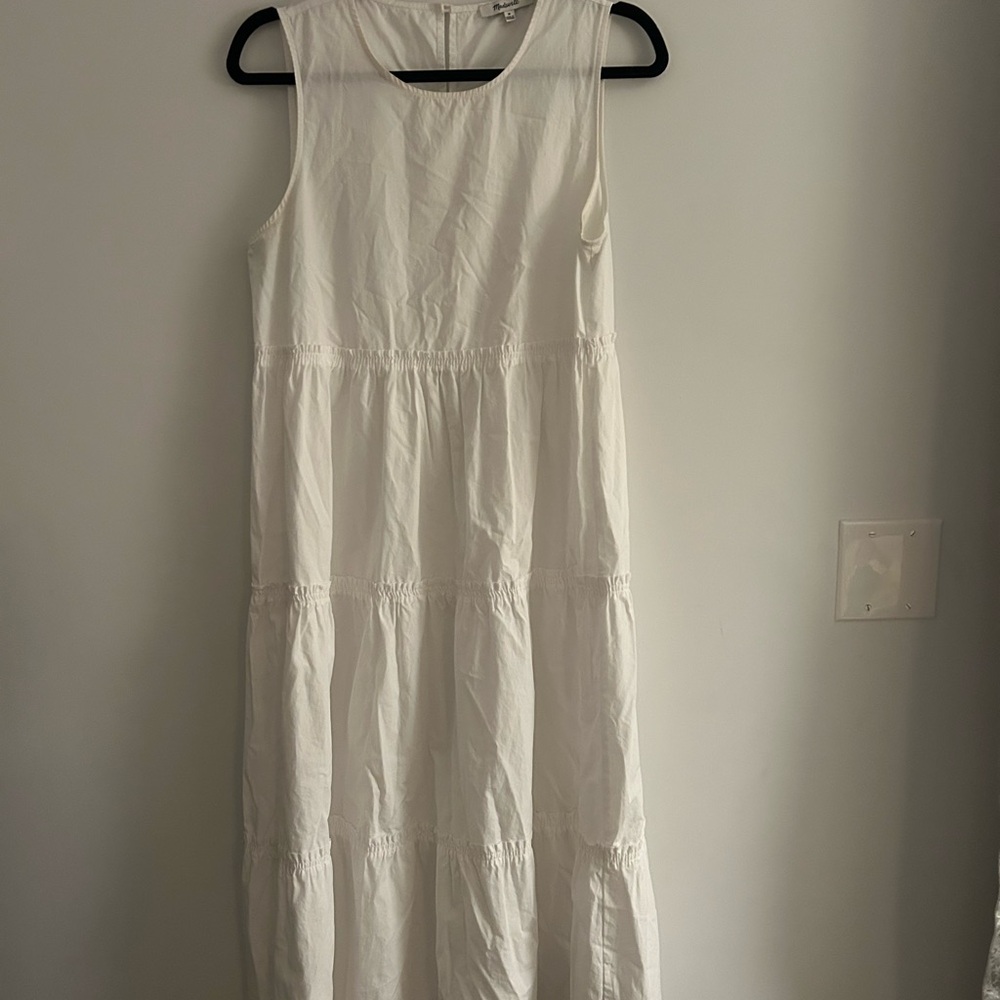 Madewell White Sleeveless Maxi Dress